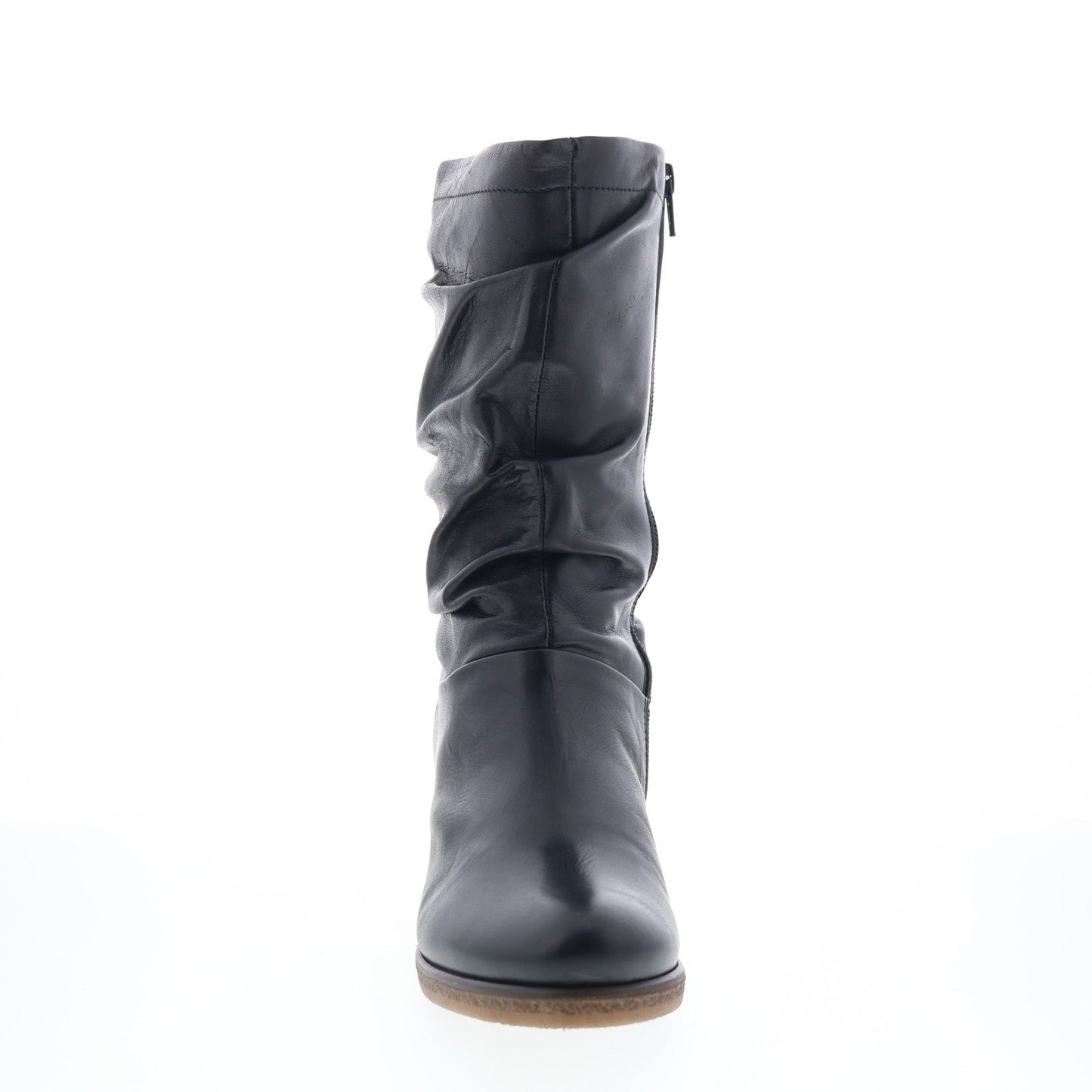 Miz Mooz Martina-MM Womens Black Leather Zipper Casual Dress Boots