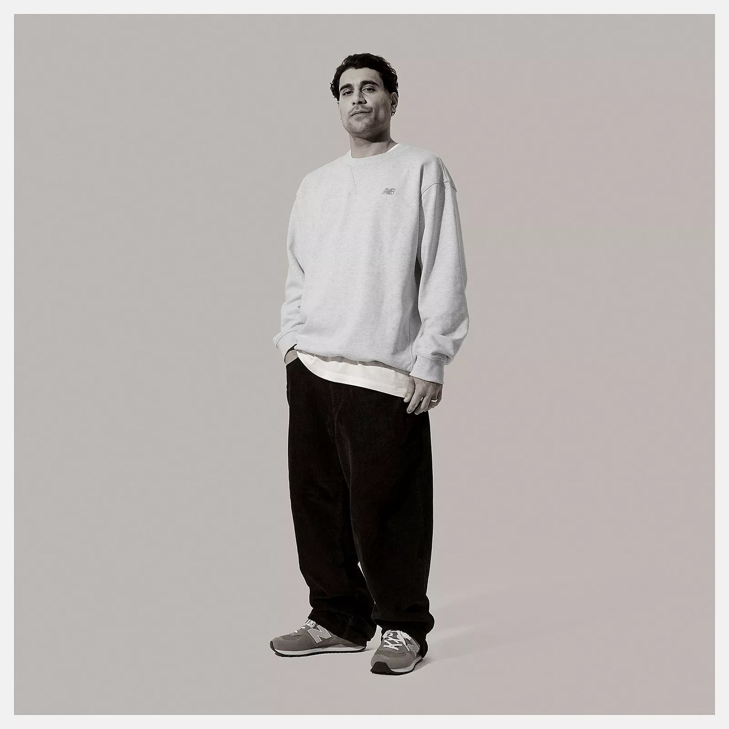 Men's Wide Fit New Balance ML574EVG Walking/Running Trainers - Exclusive - Grey ENCAP