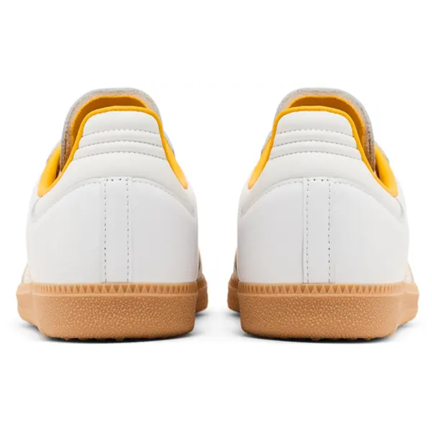 Adidas Men's White Samba OG 'Two Tone Stripes - Crew Yellow' Sneakers, ID1479 (No Box)