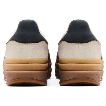 Adidas Originals Women's Cream/Black/Gum Gazelle Bold Sneakers, JS3892 (No Box)