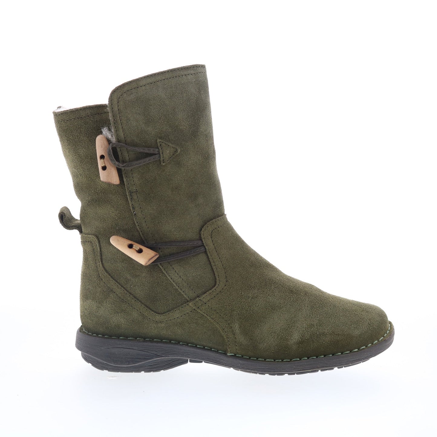 Miz Mooz Pamela Womens Green Suede Zipper Casual Dress Boots