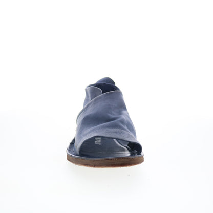 A.S. 98 Reiley Womens Blue Leather Slip On Strap Sandals Shoes