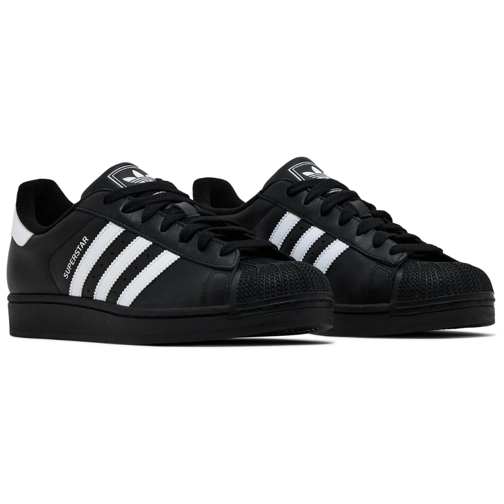Adidas Originals Men's Black Superstar II Sneakers, JI0079