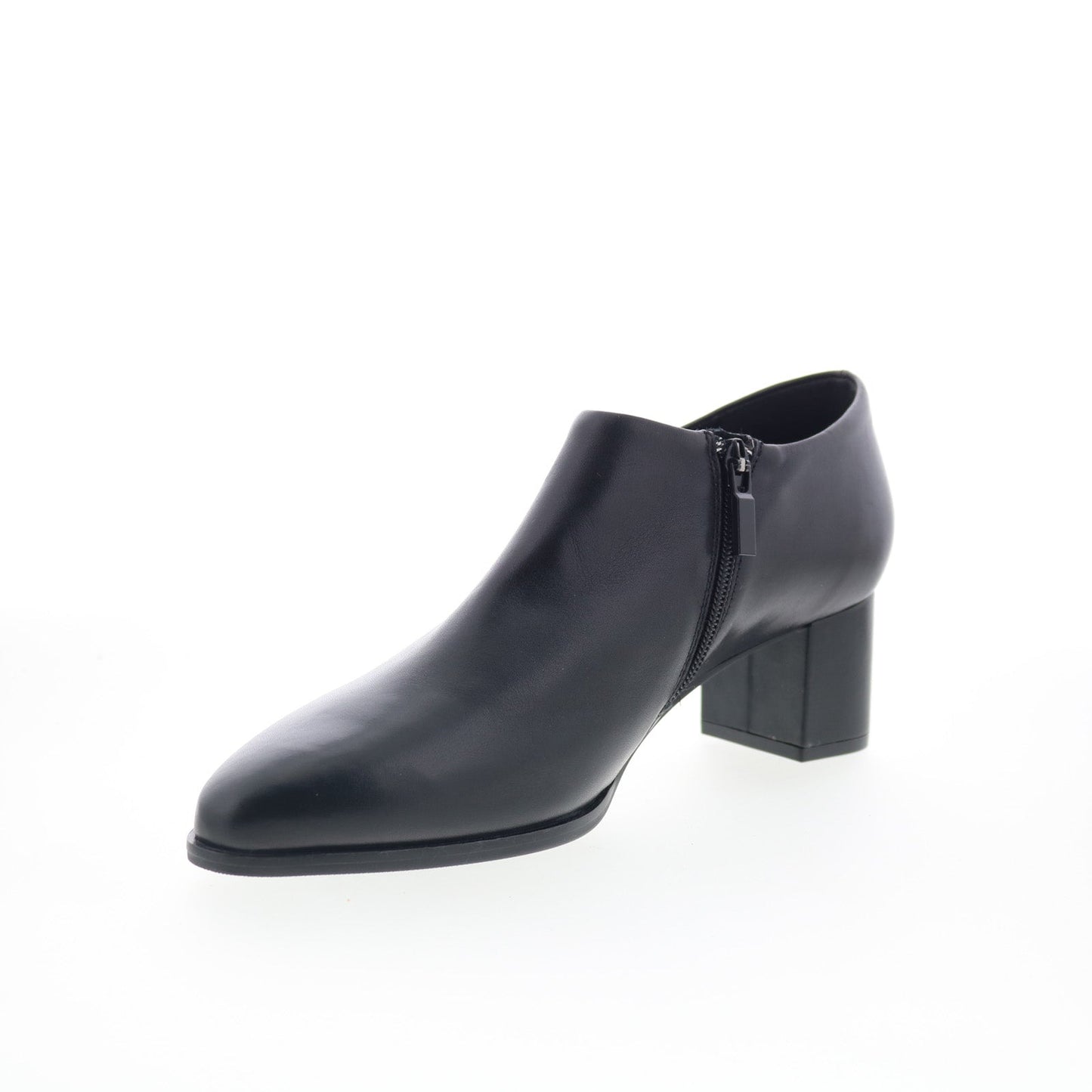 Trotters Keegan T2059-001 Womens Black Leather Zipper Ankle & Booties Boots