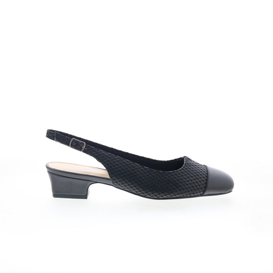 Trotters Dea T7001-031 Womens Black Extra Narrow Slingback Heels Shoes