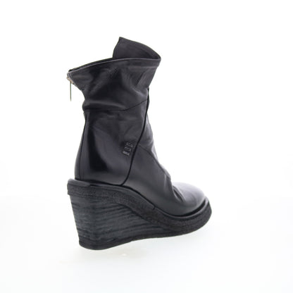 A.S. 98 Tremont Womens Black Leather Zipper Casual Dress Boots